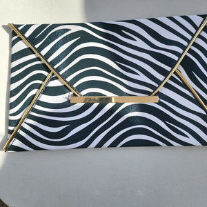 Zebra Print Envelope Clutch