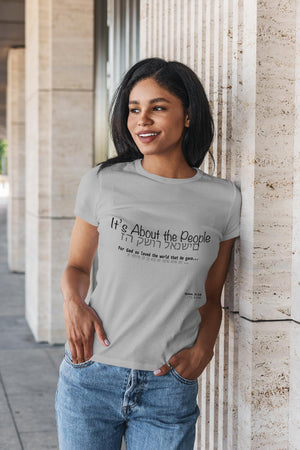 Gray "For God so loved the world that He gave..." T-Shirt