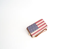 American flag wristlet